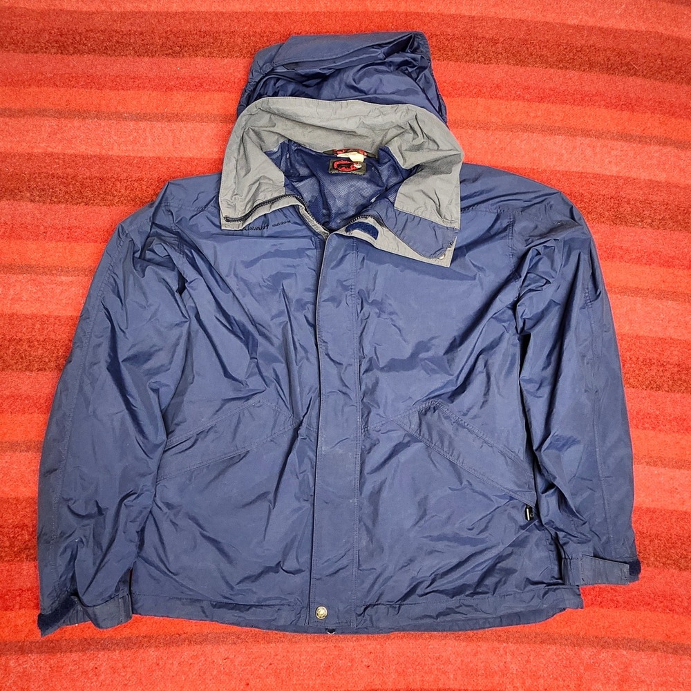 Y2K Mammut Gorpcore Technical Rain Jacket Navy Blue Mens Size L Waterproof